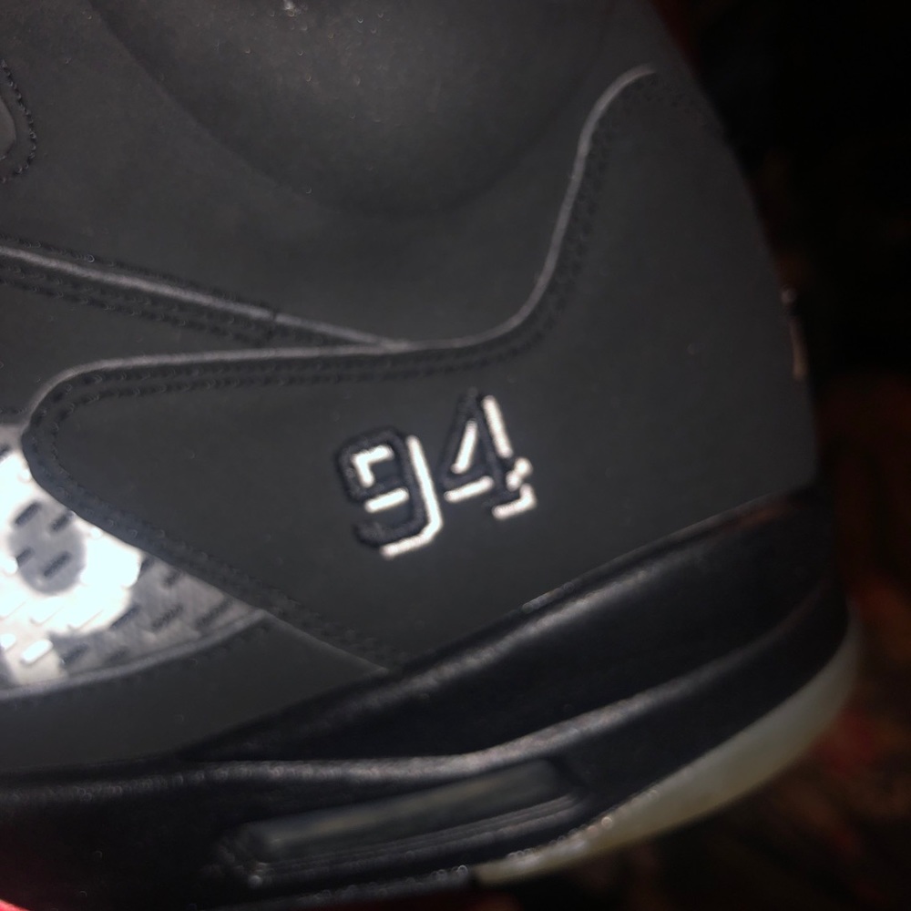 Retro 5s Supreme Black Size 10.5 - Picture 5 of 8